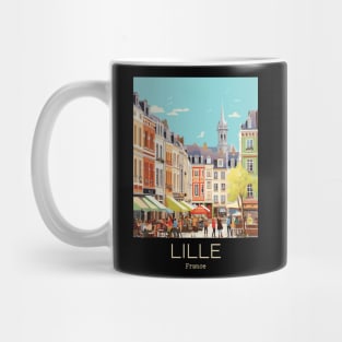 A Vintage Travel Illustration of Lille - France Mug